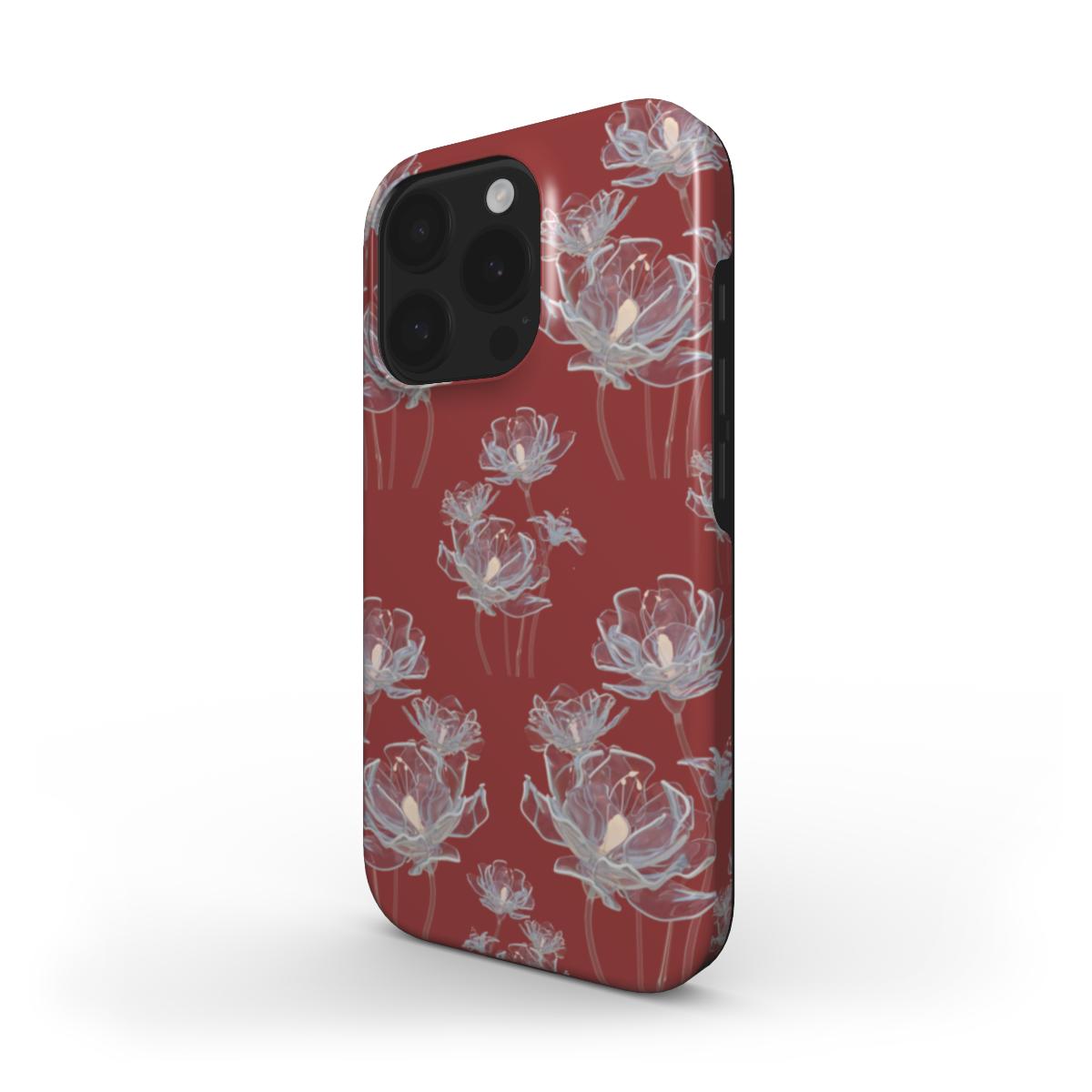 Burgundy Bloom - Tough Phone Case