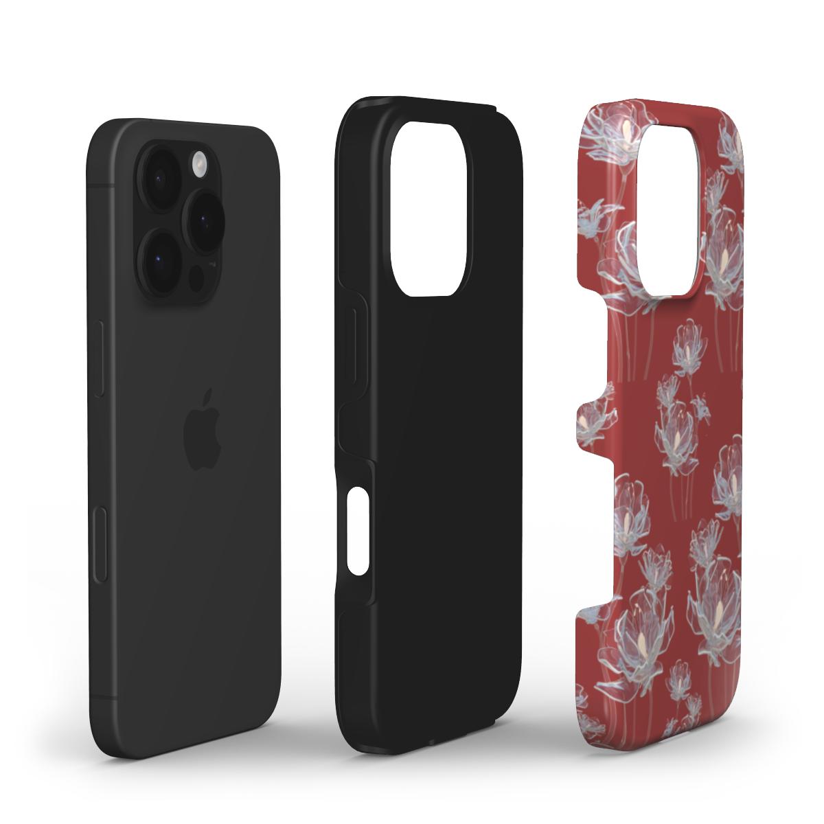 Burgundy Bloom - Tough Phone Case